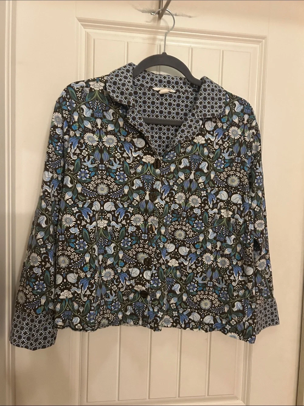 Vera Bradley M Blue Floral Print  Pajama Set